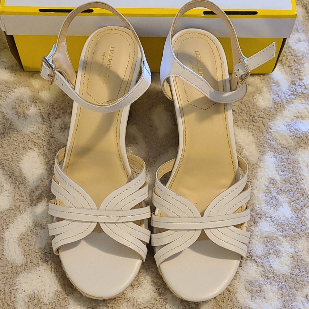 Liz Claiborne "Magenta" Espadrille Wedge